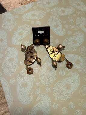 Kate Hines Brooch: Multi-metal Colorful Stones, Signed Designer Jewelry, Vintage